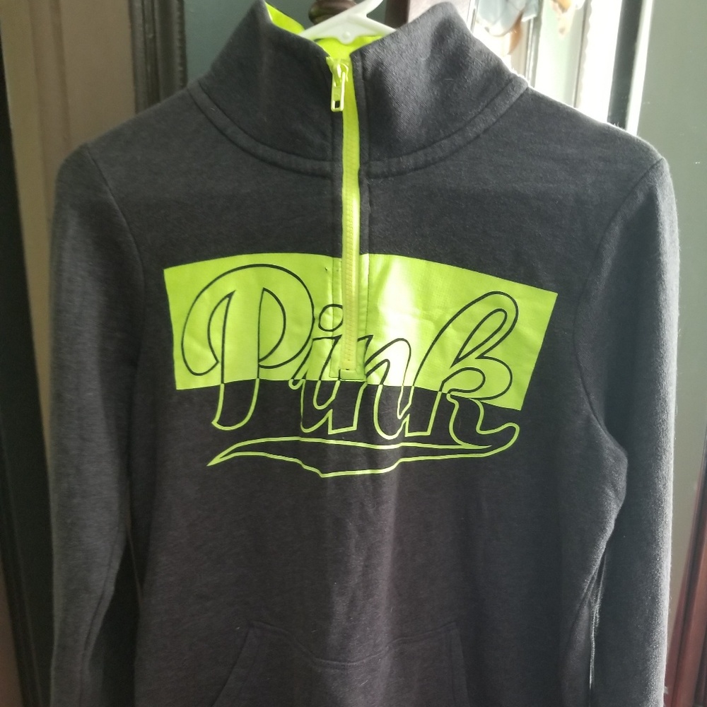 Pink quarter zip up